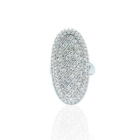 18K White Gold Diamond Ring // Ring Size: 6.25 // New