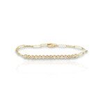 14K Yellow Gold Diamond Bracelet // 7" // New