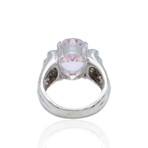 Platinum Diamond + Kunzite Ring // Ring Size: 7 // Pre-Owned