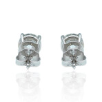 18K White Gold Diamond Stud Earrings I // New