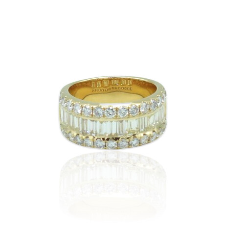 18K Yellow Gold Diamond Ring // Ring Size: 7.25 // New