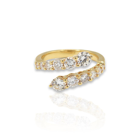 18K Yellow Gold Diamond Ring // Ring Size: 6 // New