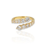 18K Yellow Gold Diamond Ring // Ring Size: 6 // New
