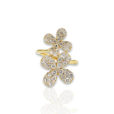 18K Yellow Gold Diamond Ring // Ring Size: 6.25 // New