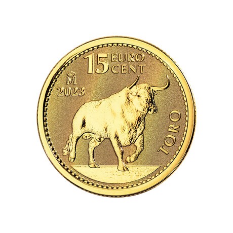 2023-M 1/10th Ounce Spanish Gold Doubloon // Baby Bull // Reverse Proof // Deluxe Collector's Box