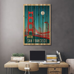 San Francisco Golden Gate Bridge Travel Poster // Olahoop Travel Posters (26"H x 18"W x 1.5"D)