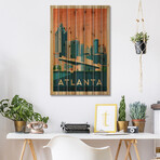 Atlanta Georgia Travel Poster // Olahoop Travel Posters (26"H x 18"W x 1.5"D)