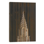 Chrysler Building on Black // Wild Apple Portfolio (26"H x 18"W x 1.5"D)