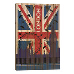 London Union Jack Travel Poster // Natalie Ryan (26"H x 18"W x 1.5"D)