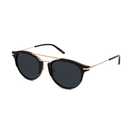 Unisex Leo Sunglasses // Black + 24K Gold
