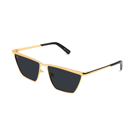 Unisex Lucia Sunglasses // Black + 24K Gold