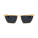 Unisex Lucia Sunglasses // Black + 24K Gold