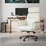 Royal Faux Leather Office Chair (White)