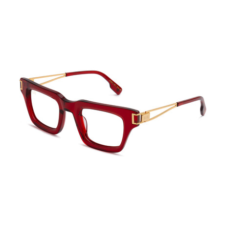 Unisex Avenue Sunglasses // Ruby + 24k Gold
