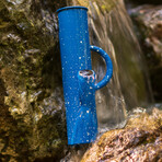 DangleBong™ // Titanium Water Pipe // Blue Speckle