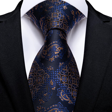 Fletcher Handmade Silk Tie // Navy
