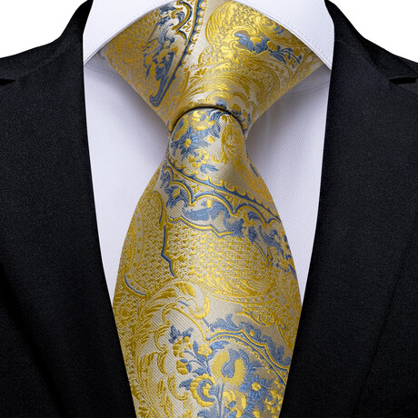 Sistine Handmade Silk Tie // Gold