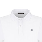 Solid Short Sleeve Polo Shirt // White (L)