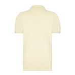 Solid Short Sleeve Polo Shirt // Ecru (L)