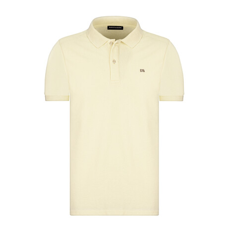 Solid Short Sleeve Polo Shirt // Ecru (S)