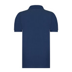 Solid Short Sleeve Polo Shirt // Navy (L)