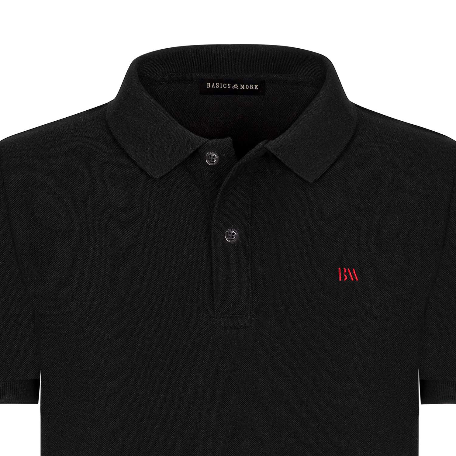 Solid Short Sleeve Polo Shirt // Black (M) - Basics&More - Touch of Modern