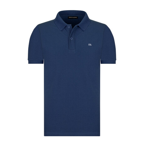 Solid Short Sleeve Polo Shirt // Navy (S)