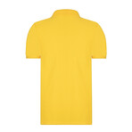 Solid Short Sleeve Polo Shirt // Yellow (M)