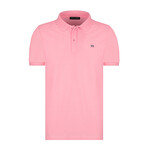 Solid Short Sleeve Polo Shirt // Light Pink (S)