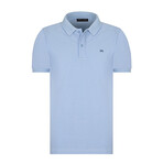 Solid Short Sleeve Polo Shirt // Blue (M)