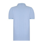 Solid Short Sleeve Polo Shirt // Blue (M)