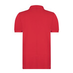 Solid Short Sleeve Polo Shirt // Red (3XL)