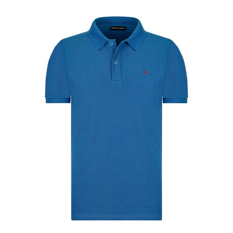 Solid Short Sleeve Polo Shirt // Sax (S)