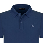 Solid Short Sleeve Polo Shirt // Navy (L)