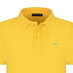 Solid Short Sleeve Polo Shirt // Yellow (M)