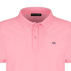 Solid Short Sleeve Polo Shirt // Light Pink (S)
