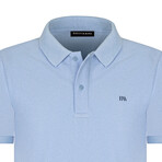 Solid Short Sleeve Polo Shirt // Blue (S)