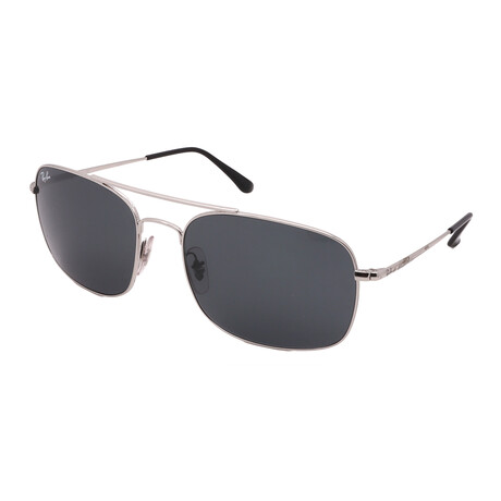 Men's RB3611 3/R5 Pilot Non-Polarized Sunglasses // Silver + Gray
