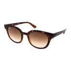 Unisex RB4324 710/51 Square Non-Polarized Sunglasses // Light Havana + Brown Gradient