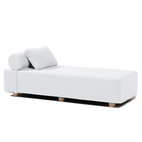 Alvy Indoor Lounger + Maple Feet (White)