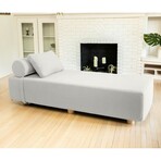 Alvy Indoor Lounger + Maple Feet (White)