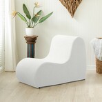 Uptown Modern Armless Accent Chair (White)