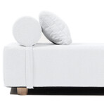 Alvy Indoor Lounger + Maple Feet (White)