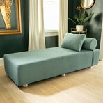 Alvy Indoor Lounger + Maple Feet (White)