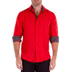 Simple Times Long Sleeve Button Up // Red (M)