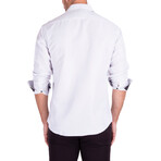 Man Of My Word Long Sleeve Button Up // White (M)