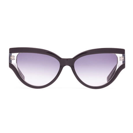 Unisex Allnighter Sunglasses // Black Clear + Gray Blue Gradient