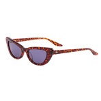 Unisex Lunette Sunglasses // Cheetah + Gray Blue