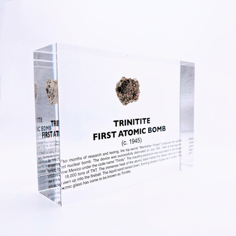 Trinitite Artifact Display