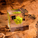 Uranium Cube // Autunite Crystal // 2"